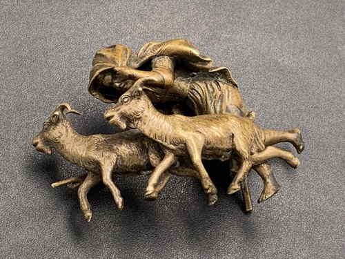 Figurine bronze bergère - en,