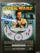 TICKET GRATTAGE SAGA STAR WARS, OBI WAN KENOBI, CINEMA, VF collection TTB F