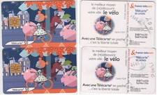 F1304A & F1304C THE CITY THE BIKE N°2/4 50 U LOT 2 CARDS WITH 40 AND 45 U RESTAN