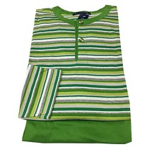 Pijama Homme Vert Rayé 100% Coton 91365