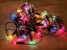 Vintage 80’s Sapin Guirlande Électrique Lumineuse Diamants Clignotante Déco NOËL