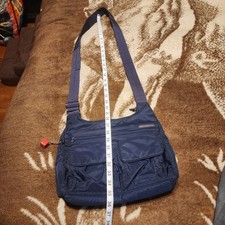 Hedgren Blue Muti Pocket  Crossbody Messenger Shoulder Travel Bag 