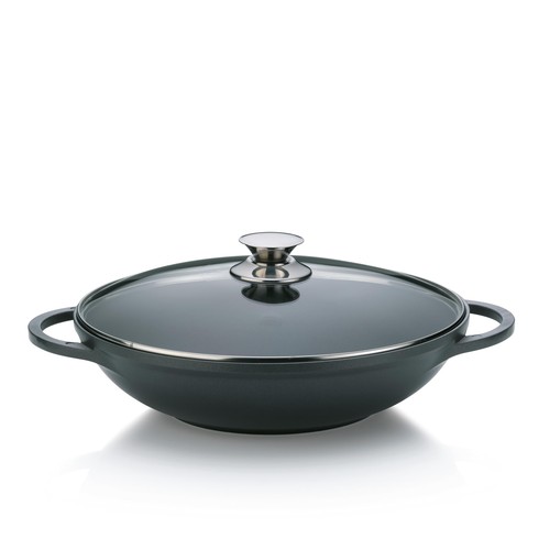 Poêle wok avec couvercle - à,