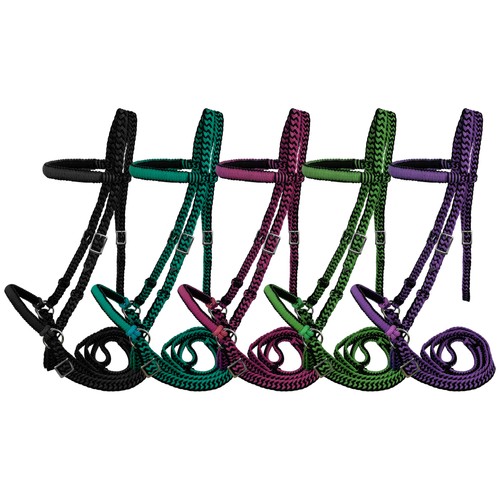 Braided nylon bitless - braided,