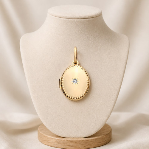 Pendentif médaillon ovale - , en