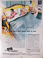 1956 PRESS AD THE CALOR COVER HOT ALL NIGHT