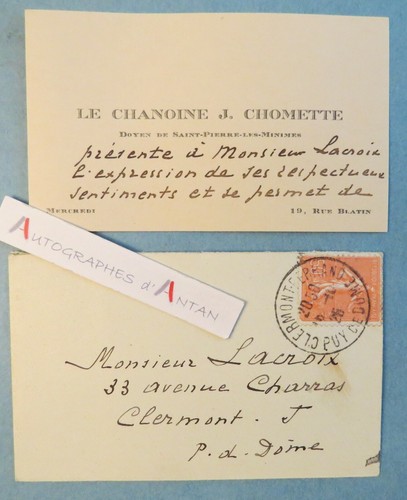 Chanoine chomette cdv 1926 - chomette,