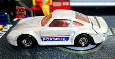 Loose-Matchbox 1:58 Porsche 959 Rare 8-Dot Wheels Silver Grey Loose Macau 1986