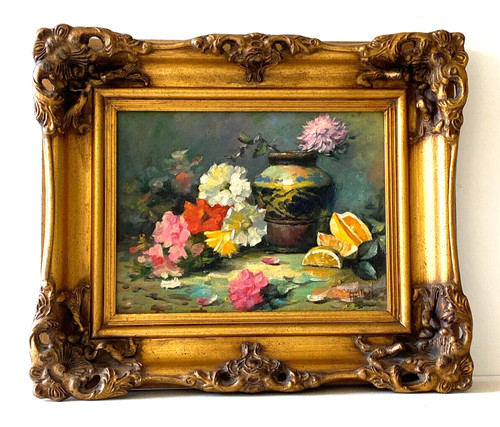 Tableau huile sur bois nature - sur,