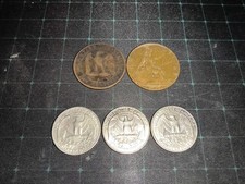lot de 5 pièces de monnaies