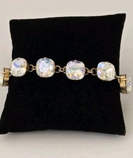 Victoria Lynn 12 MM Rounded Square Swarovsk Crystal  7" Bracelet USA