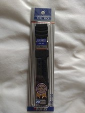 Seiko Genuine OEM Diver Rubber Strap 20 mm Black Urethane Band w/ Buckle db70bp