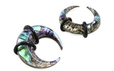 Zaya Body Jewelry Pair Shell Pinchers Horseshoes 00g 0g 2g 4g 6g 8g Ear Plugs Ta