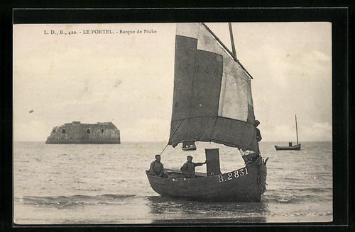 Cpa portel barque de - le,