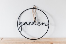 Décoration Murale Cercle en Métal Noir Garden Jardin