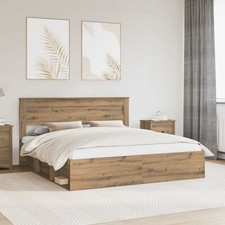 Cadre de lit avec tête de lit Pin massif moderne Mobilier maison vidaXL vidaXL