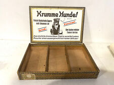 Antique German Wooden Cigar Box Krumme Hunde