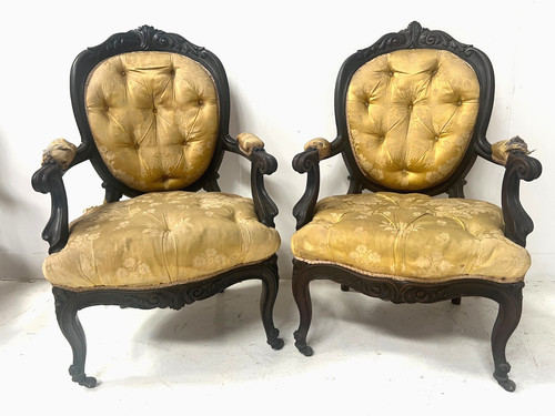 Paire fauteuils napoléon - de,