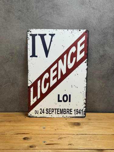 Plaque métal licence 612 - licence,