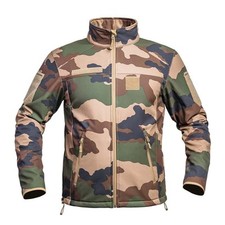 VESTE SOFTSHELL FIGHTER CAMO FR/CE MILITAIRE PAINTBALL AIRSOFT ARMEE OPEX PARA