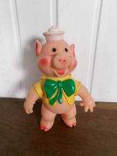 Antique 1968 yellow NAF NAF pout 3 SMALL PIGS 17cm DISNEY productio DELACOSTE