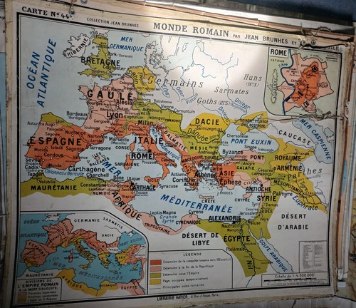 Carte scolaire monde - romain, et