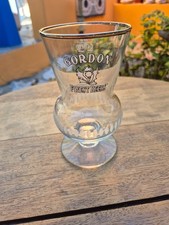 Verre gravé émaillé à Scotch sur pied Gordon Finest Beers Vintage