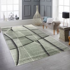 Tapis avec motif géométrique moderne vert – facile à entretenir et décoratif