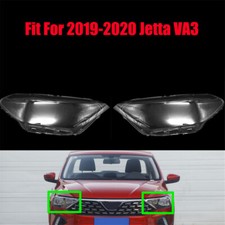 Headlight Headlamp Clear Lens Cover Pair Fit For 2019-2020 Volkswagen Jetta VA3
