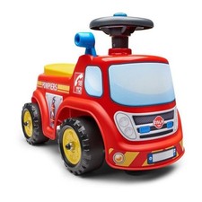 Porteur pompier avec assise ouvrante et volant directionnel avec klaxon