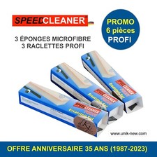 KIT PROMO 3 rechanges complètes raclette + éponge SPEEDCLEANER PROFI lave-vitre