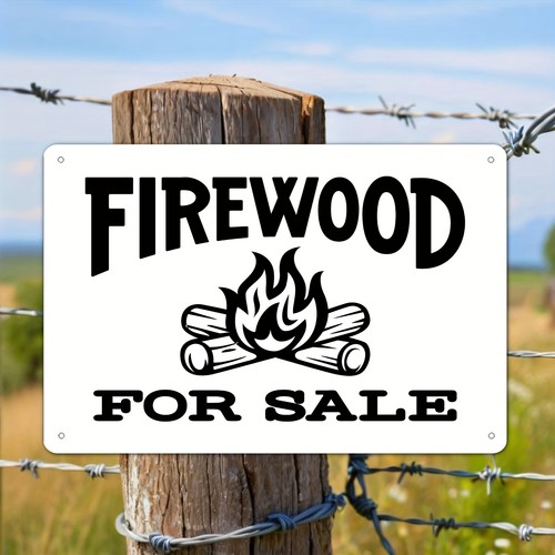 Flat firewood sign - flat,