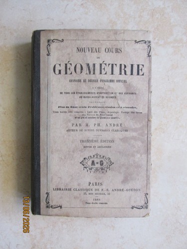 Géométrie livre ancien - géométrie,,