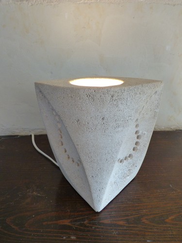 Lampe pierre calcaire - lampe, en