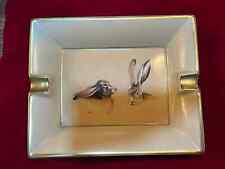 Hermès Paris Empty Pocket Large Porcelain Cigar Ashtray DECORS HARES