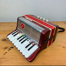 Bontempi Brand Kids Red Toy Accordion - Works - Made In Italy - Children's Accordion