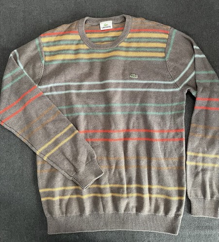 Pull vintage lacoste rayé - lacoste,