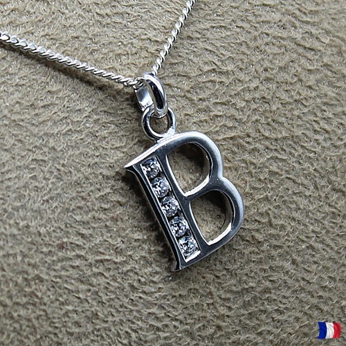 Pendentif lettre argent 925 - lettre,
