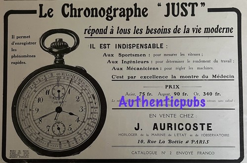 Publicite chronographe just - publicite,