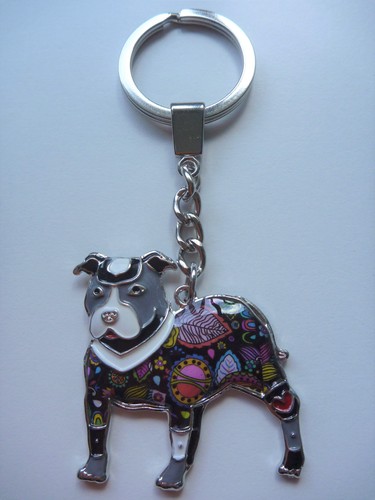 Porte clés chien amstaff - porte-clés,