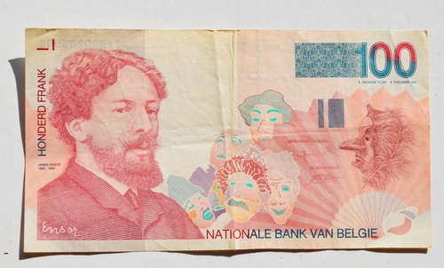 Billet 100 francs belge - →, /