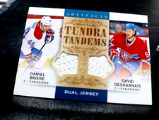 2014-15 UDC, B. BRIERE/D. DESHARNAIS, TUNDRA TANDEMS DUAL JERSEY, NHL CARDS