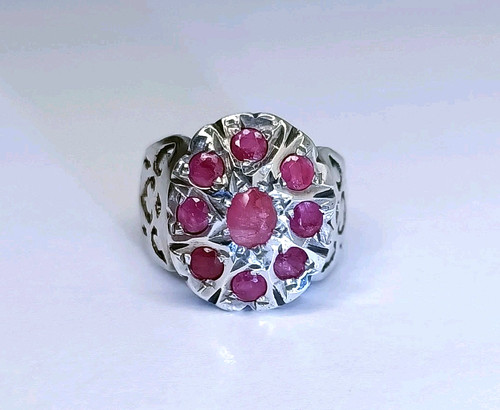 Ancienne bague rubis serti - ancienne,