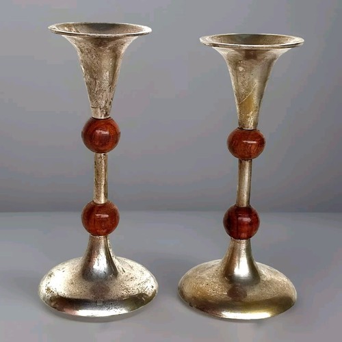 Belle paire bougeoirs en - de,