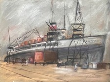 Le paquebot France pastel