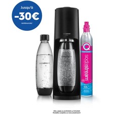 Machine à soda SODASTREAM Terra Noire pack 2 bouteilles + 1 recharge