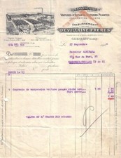 CHARLIEU - INVOICE LOUIS DEVILLAINE & CIE - TOYS, CHILDREN'S CARS - 1924