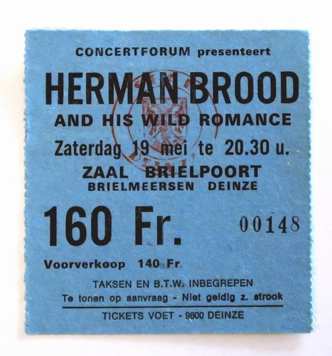 Herman brood billet ticket - brood,