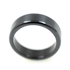 Bague alliance anneau Hématite noire 6 mm