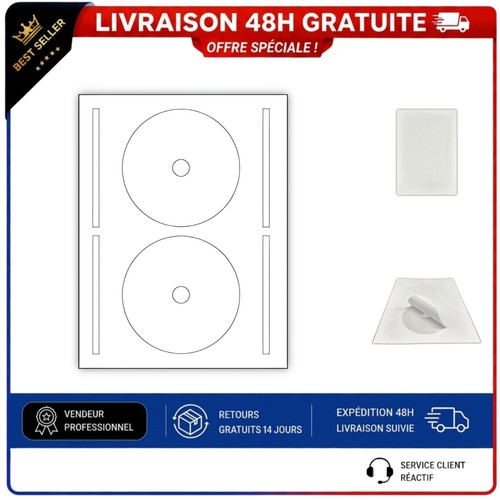 100 étiquettes dvd - 100,